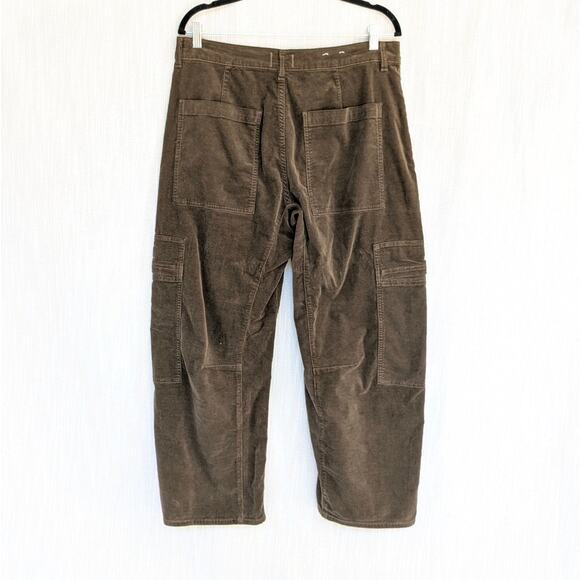 CoH Citizens Of Humanity Marcelle Easy Cargo Green Cord Pants, Size 31 - Picture 2 of 9